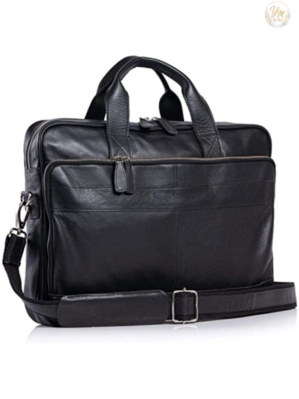 Genuine Leather 16" Laptop Messenger Bag Briefcase Satchel Office Work